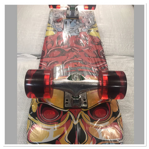Skateboard Maple Kayu Karet Lampu Roda PU