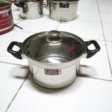 Panci Stainless Steel Tutup Kaca Rosh Saucepot Pilihan 20 - 28 cm