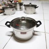 Panci Stainless Steel Tutup Kaca Rosh Saucepot Pilihan 20 - 28 cm