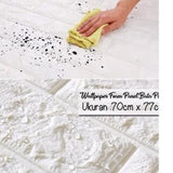 Wallpaper 3D Foam Batu Bata Modern 70X77 Wall Sticker Bagus