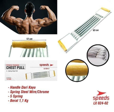 Fitness Chest Expander Exercise Pull Spring Gym Dada Speeds LX 024-02 - Nyari.id