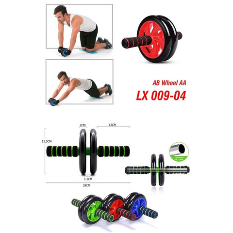 Ab Roller Double Wheel SPEEDS Alat Sit Up 14 Cm LX 009-04 - Nyari.id