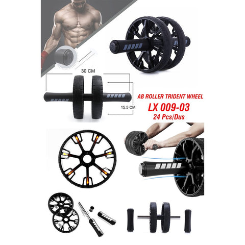 AB Roller Wheel Pull Rope Fitness Equipment Latihan Perut LX 009-03 - Nyari.id