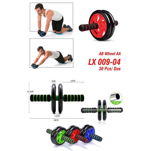 Ab Roller Double Wheel Alat Sit Up 14 Cm LX 009-04 - Nyari.id