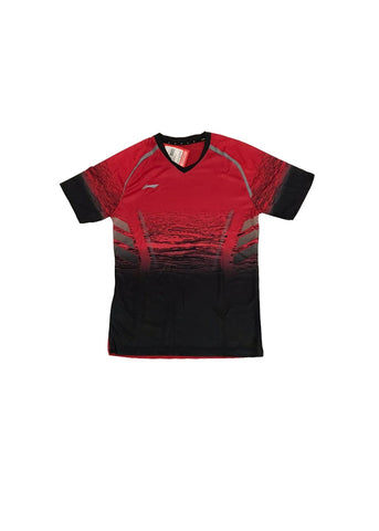 Baju Jersey Badminton L Wave Logo Emboss