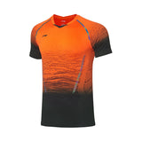 Baju Jersey Badminton L Wave Logo Emboss