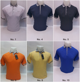 Kaos Polo Polos Andre Mitchel Lengan Pendek Kerah Abu - Nyari.id