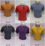 Kaos Polo Polos Andre Mitchel Lengan Pendek Kerah Abu - Nyari.id
