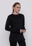 Hitscore Kaos Oblong T-Shirt Long Sleeve Black - Nyari.id