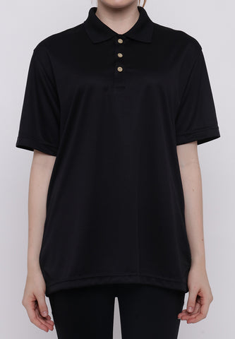 Hitscore Kaos Polo Shirt Short Sleeve Black - Nyari.id