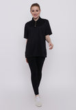 Hitscore Kaos Polo Shirt Short Sleeve Black - Nyari.id