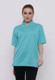 Hitscore Exclusive Kaos Polo Shirt Striped Collar Short Sleeve Light Blue - Nyari.id