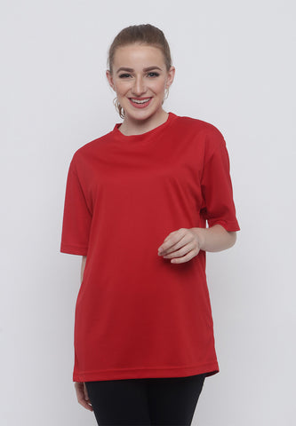 Hitscore Kaos Oblong T-Shirt Short Sleeve Red - Nyari.id