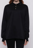 Hitscore Kaos Polo Shirt Long Sleeve Black - Nyari.id