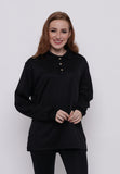 Hitscore Kaos Polo Shirt Long Sleeve Black - Nyari.id
