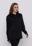 Hitscore Kaos Polo Shirt Long Sleeve Black - Nyari.id