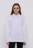Hitscore Kaos Polo Shirt Long Sleeve White - Nyari.id