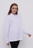 Hitscore Kaos Polo Shirt Long Sleeve White - Nyari.id