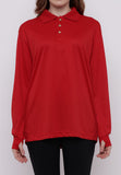 Hitscore Kaos Polo Shirt Long Sleeve Red - Nyari.id