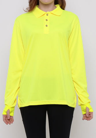 Hitscore Kaos Polo Shirt Long Sleeve Light Green - Nyari.id