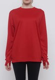 Hitscore Kaos Oblong T-Shirt Long Sleeve Red - Nyari.id