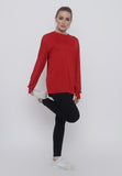 Hitscore Kaos Oblong T-Shirt Long Sleeve Red - Nyari.id