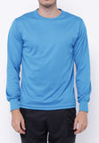 Hitscore Kaos Oblong T-Shirt Long Sleeve Blue - Nyari.id
