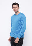 Hitscore Kaos Oblong T-Shirt Long Sleeve Blue - Nyari.id