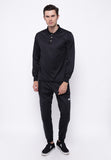 Hitscore Kaos Polo Shirt Long Sleeve Black - Nyari.id