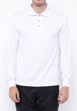 Hitscore Kaos Polo Shirt Long Sleeve White - Nyari.id