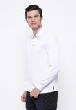 Hitscore Kaos Polo Shirt Long Sleeve White - Nyari.id
