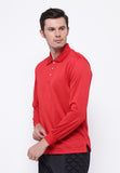 Hitscore Kaos Polo Shirt Long Sleeve Red - Nyari.id