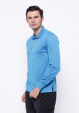 Hitscore Kaos Polo Shirt  Long Sleeve Blue - Nyari.id