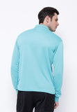 Hitscore Exclusive Kaos Polo Shirt Striped Collar Long Sleeve light Blue - Nyari.id
