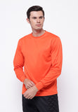 Hitscore Kaos Oblong T-Shirt Long Sleeve Orange - Nyari.id