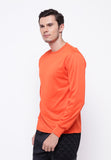 Hitscore Kaos Oblong T-Shirt Long Sleeve Orange - Nyari.id