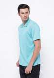 Hitscore Exclusive Kaos Polo Shirt Striped Collar Short Sleeve Light Blue - Nyari.id