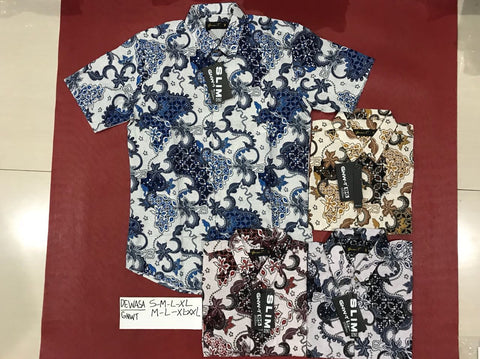 Kemeja Batik Dewasa Lengan Pendek - Nyari.id