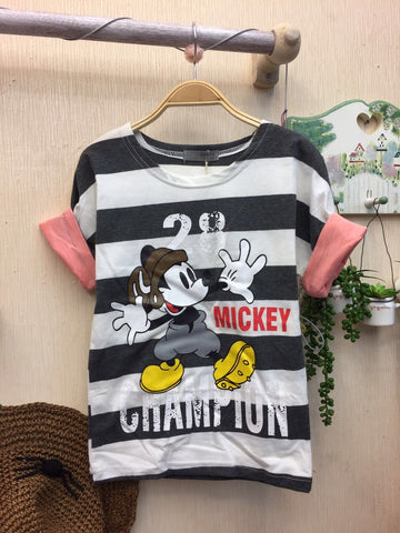 Kids Tshirt Mickey White Black - Nyari.id