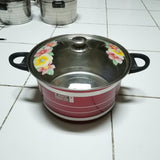 Panci Stainless Steel Tutup Kaca Rosh Saucepot Red Sea