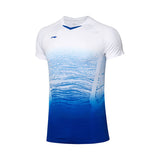 Baju Jersey Badminton L Wave Logo Emboss