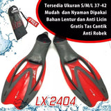 Swimming fin kaki katak Diving snorkeling banyak ukuran bonus Tas - Nyari.id