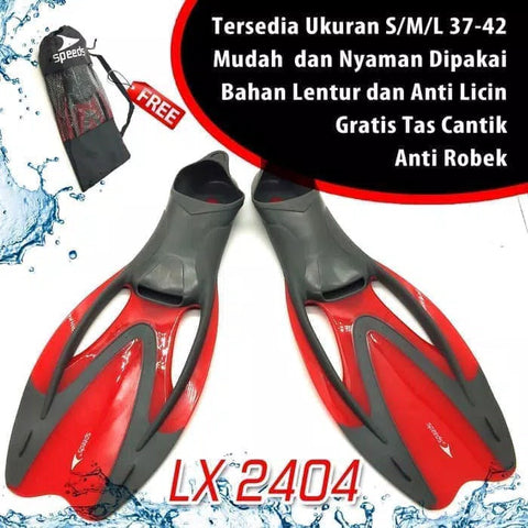 Swimming fin kaki katak Diving snorkeling banyak ukuran bonus Tas - Nyari.id