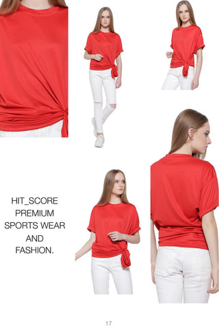 Hitscore Kaos Oblong T-Shirt Short Sleeve Red - Nyari.id