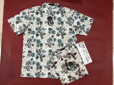 Kemeja Batik Dewasa Lengan Pendek Motif Bunga - Nyari.id