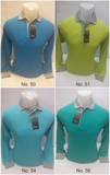 Kaos Polo Polos Andre Mitchel Lengan Panjang Kerah Abu - Nyari.id