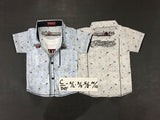 Kemeja Anak Lengan Pendek Putih Motif Speed Freestyle - Nyari.id