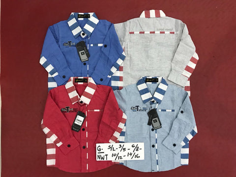Kemeja Anak Lengan Panjang Motif Garis-Garis - Nyari.id
