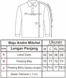 Kaos Polo Polos Andre Mitchel Lengan Panjang Kerah Abu - Nyari.id