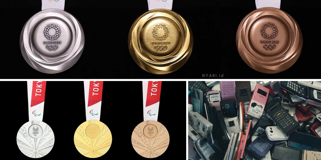 Medali Olimpiade Tokyo 2020 dibuat Dari Daur Ulang Sampah Handphone Lho!